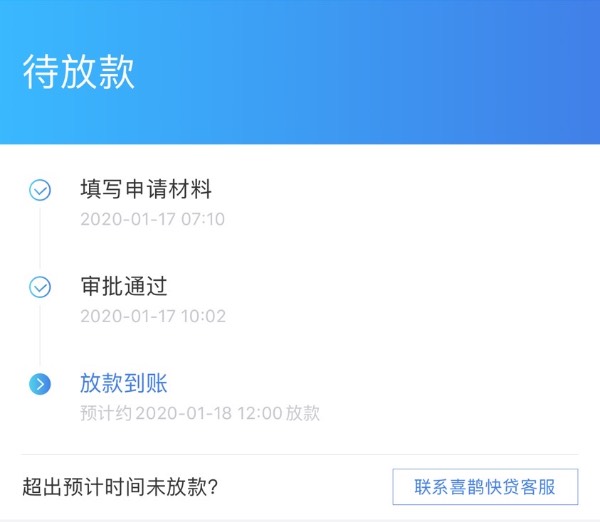 喜鹊快贷5天了还没到账怎么办